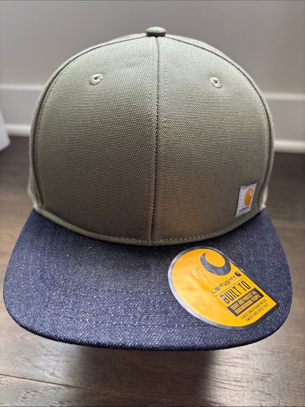 Carhartt Firm Duck Flat Brim,snap back,Force Sweatband,adjustable,patch logo,cap